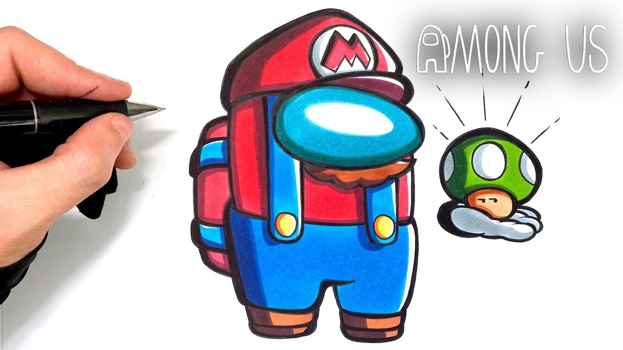 TUTO DESSIN MARIO AMONG US - YouTube