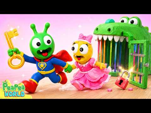 Superhero Pea Pea Saves the Beautiful Princess from the Maze 🔑👑 Funny Kids Cartoon