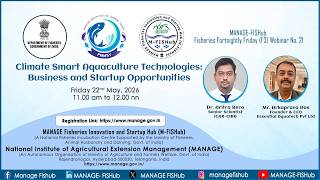 MANAGE-FISHub F3 | Climate Smart Aquaculture Technologies: Business and Startup Opportunities