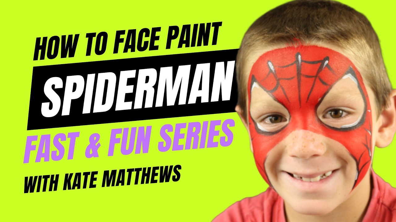 How to face paint Spiderman - tutorial for beginners - YouTube