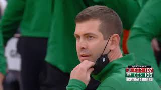 Celtics Coach Brad Stevens heated after terrible call from ref..