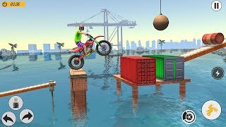 trial bike racing stunts: new stunt bike games ; Android gameplay PART1 screenshot 1