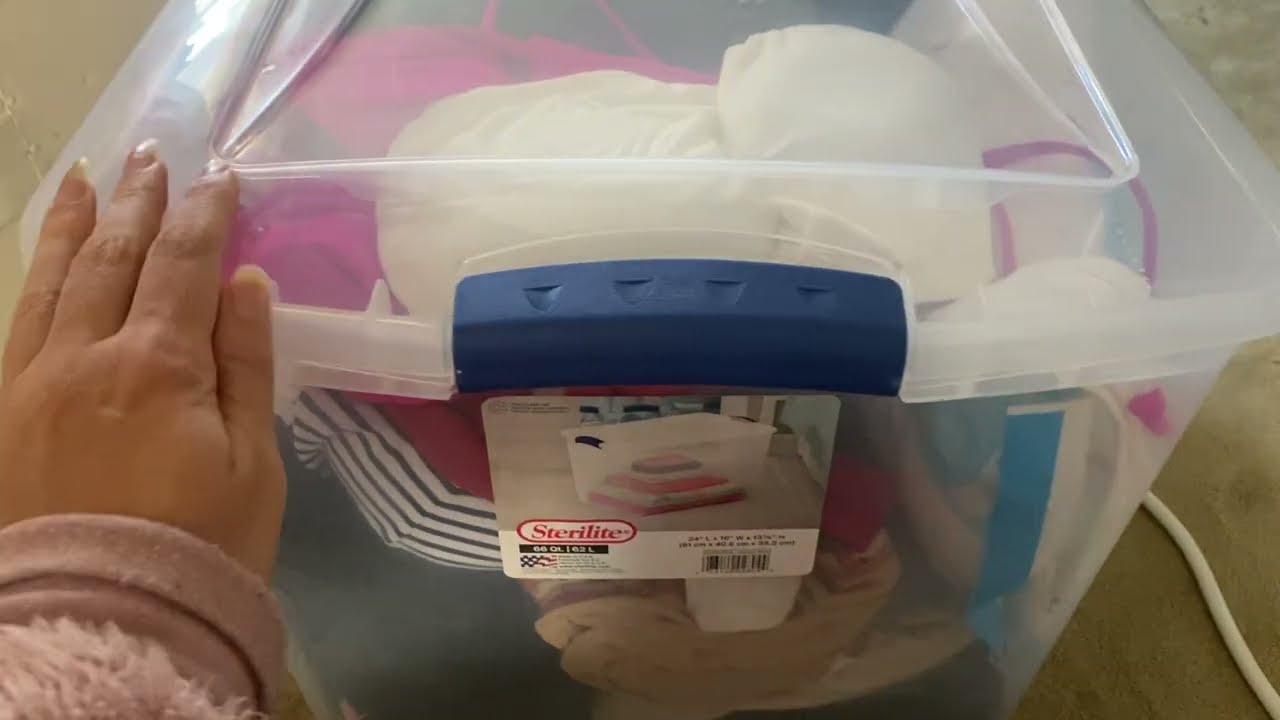 Honest Review Sterilite Clear Plastic Large Storage Bins | Moving