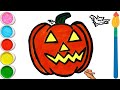 Halloween Pumpkin 🎃Drawing Easy | 👻 How To Draw Halloween Pumpkin Easy Step By Step #71