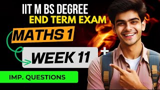 End Term Maths 1 Week 11  Detailed Solution | IIT Madras BS Exam - #iitmadras #bsdatascience