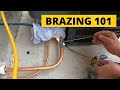 Hvac air conditioner diy installation brazing in refrigerant lines using nitrogen flow