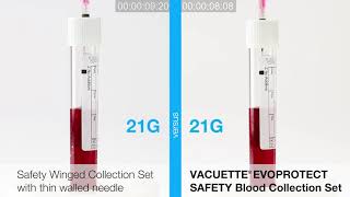 Vacuette Evoprotect Safety Blood Collection Set - Extra-Thin Walled Needles For Faster Flow Rate