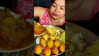 Eating Spicy?️Egg Potato Curry with Rice??viral shorts eatingshow