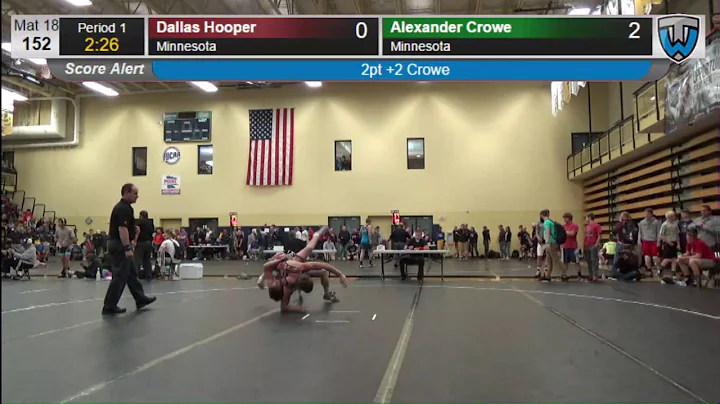 1079 Junior Men 152 Dallas Hooper Minnesota vs Ale...