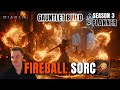Bouncing Fireball Sorc destroys EVERYTHING! Build Guide Season 3 - Diablo 4
