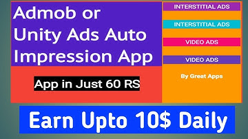 How to earn 20-40$ from admob and unity ads || admob high cpc app ||  admob