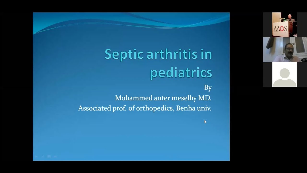 Septic Arthritis in Pediatrics ( Prof Mohammed Anter Mseslhy ) YouTube