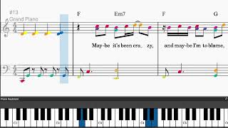 Hello Again by Neil Diamond - Easy piano tutorials with sheetmusic