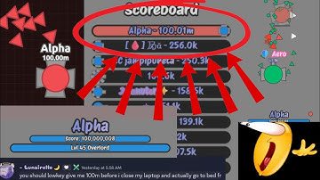 100 MILLION OVERLORD WORLD RECORD REAL NO CLICKBAIT?!??!?!?!/😱😱😱 - diep.io