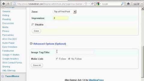 Managing Banner Ads on your WP Blog