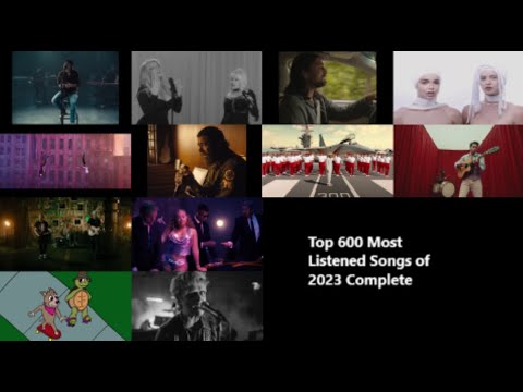 My Top 600 Most Listened Songs of 2023 (COMPLETE LIST) - YouTube