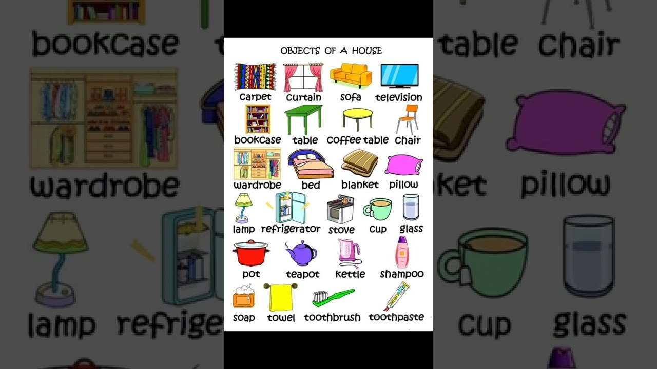  Objects Of A House Nouns Learn English Fast