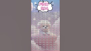 Challenge yourself to FIND 504 in 5sec #pickyourbrain