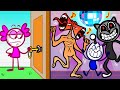 Nate Party With Siren Head And Cartoon Cat Without Ichi | Animated Cartoons Characters