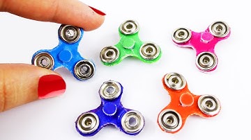 How to Make A Miniature Fidget Spinner -  No Bearings - "Really Works" - simplekidscrafts