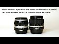 Which lens is sharper nikons 35mm 28 pre ai the 35mm 20 ais or the 2470 28 z mount at 35mm