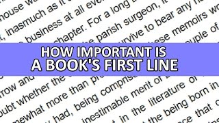 Can you tell a good book by its first line?