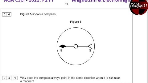 AQA GCSE (2022) Combined Science Physics Paper 2: Q4 Foundation Tier Past paper Questions Magnetism
