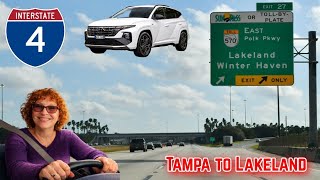 🔴Rush Hour Traffic Tampa to Lakeland I-4 Corridor East Bound