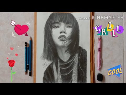 Drawing Lisa BLACKPINK , How You Like That , speed drawing