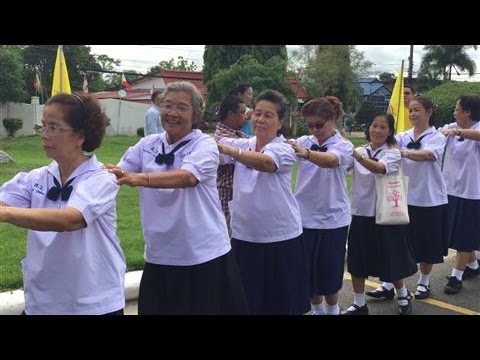 Thai Senior Citizens Wear School Uniforms to Class