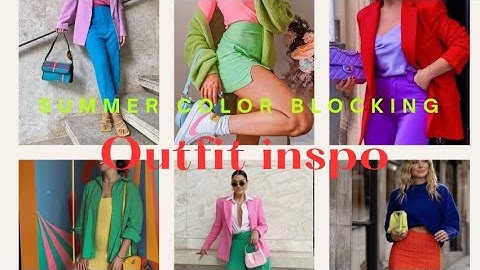 SUMMER COLOR BLOCK OUTFIT IDEAS 🌈 #fashion #colorblock #summeroutfits #summerfashion #trend #summer