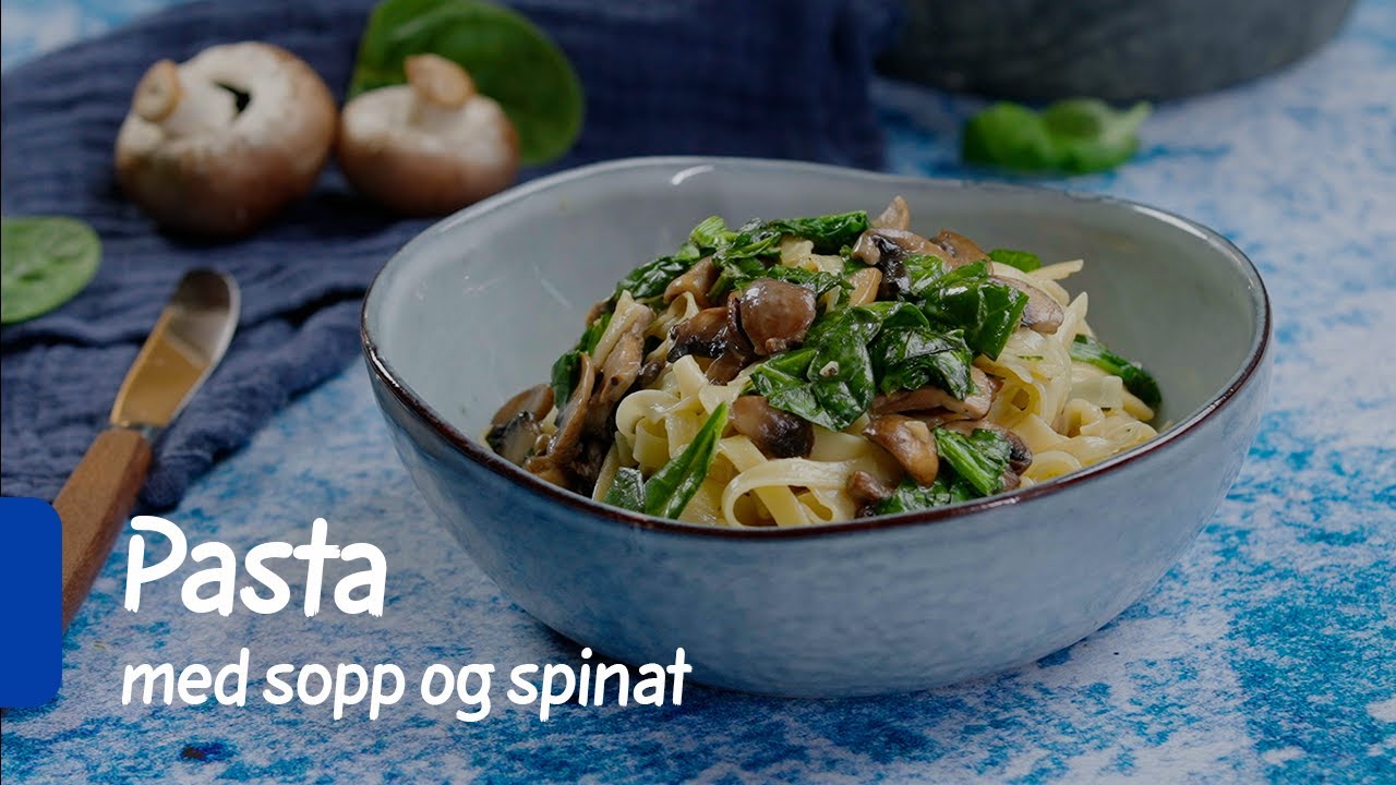 Pasta med sopp og spinat | Middag på 15 min | REMA 1000 - YouTube