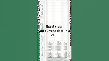 How to Add Current Date to a cell in Excel