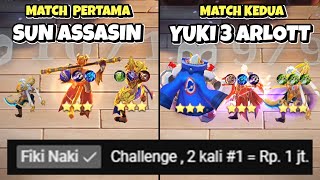 CHALLENGE 2X MENANG BERTURUT TURUT DARI BANG FIKI NAKI!! MAGIC CHESS MOBILE LEGENDS