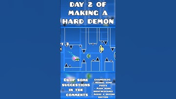DAY 2 OF MAKING A HARD DEMON #geometrydash #geometrydashlevel #geometrydashshowcase