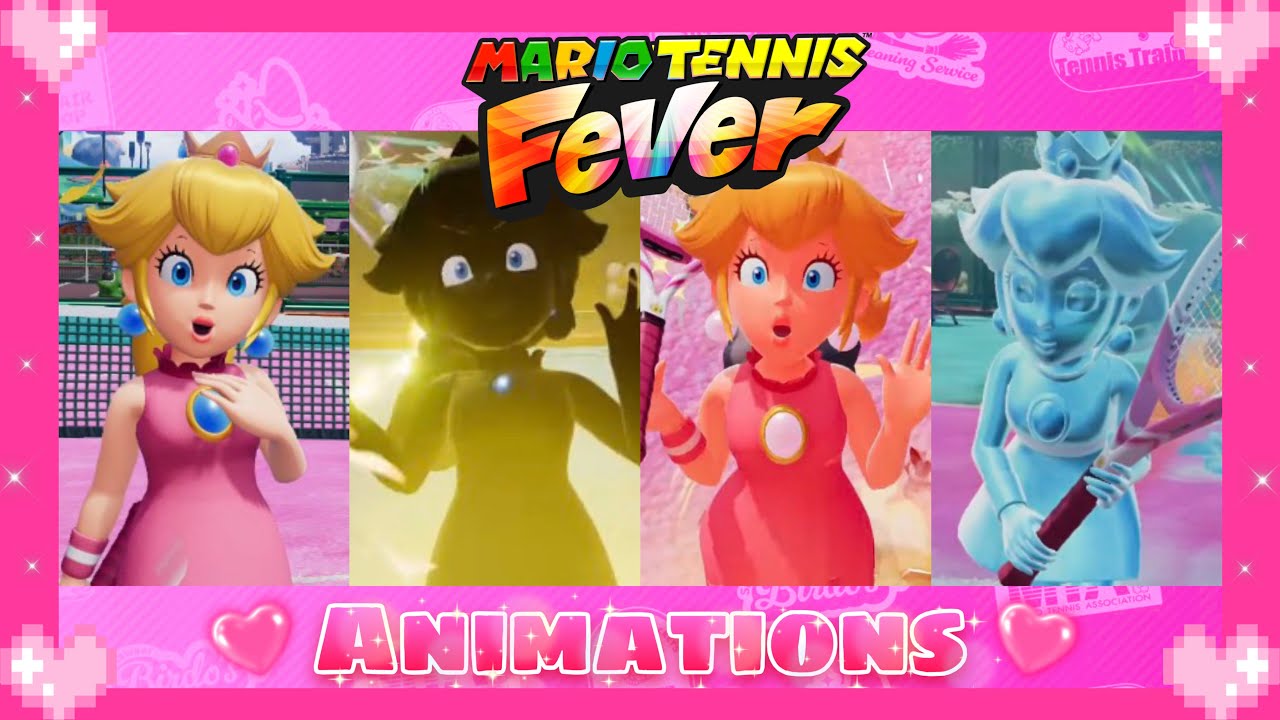 💗 Mario Tennis Fever - Peach Animations 💗