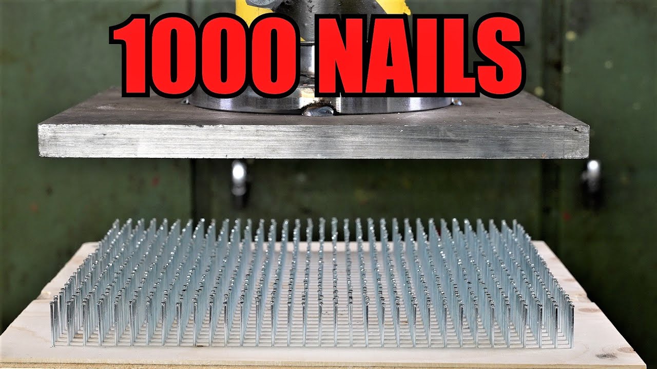 Crushing Nails, Bolts and Nuts with Hydraulic Press Compilation