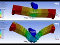 Karate punch of iron hand breaking concrete brick - ANSYS Explicit Dynamics SPH, 1st in the World!!!