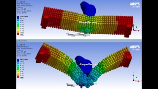 Karate punch of iron hand breaking concrete brick - ANSYS Explicit Dynamics SPH, 1st in the World!!!