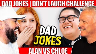 Dad Jokes | Don't laugh Challenge | Alan vs Chloe | OFFICE BLOKES REACT!!