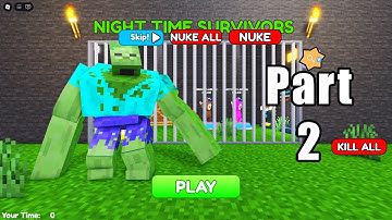 Roblox MINECRAFT ZOMBIE MUTANT PRISON RUN OBBY Part 2