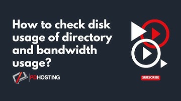 How to check disk usage of directory and bandwidth usage with PD Hosting