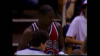 1984 L.A. OLYMPICS - USA vs. West Germany, Jordan vs. Schrempf Highlights