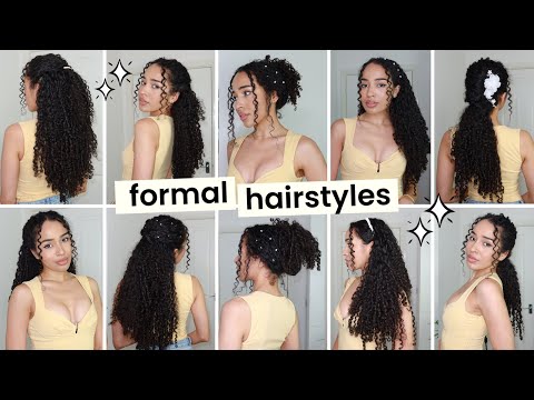 EASY Formal Hairstyles for Curly Hair ✨ Spring 2023 - YouTube