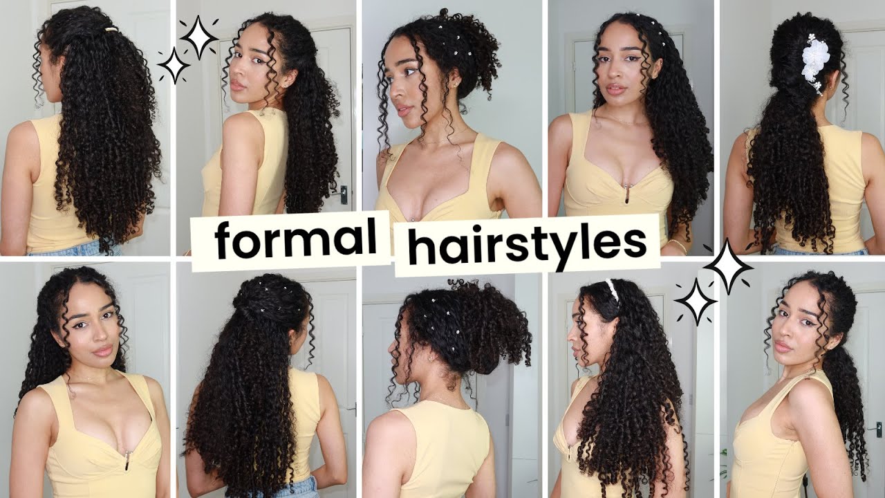 EASY PROM HairStyles for Curly Hair - 2022 ✨ - YouTube