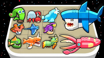 Block Fish: Merge Battle - Merge Craft Sea Monsters, Monster Fish Evolution 3D_ Fusion Game