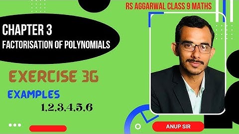 Exercise 3G Examples 1 to 6 RS Aggarwal class 9 | Chapter 3 RS Aggarwal class 9 Maths