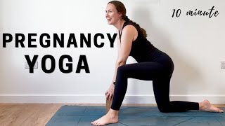 10 MINUTE MORNING YOGA FOR PREGNANCY | LEMon Yoga