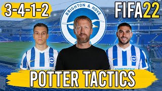 Recreate Graham Potter's 3-4-1-2 Brighton Tactics in FIFA 22 | Custom Tactics Explained