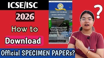 ICSE/ISC 2026 | How to Download Official SPECIMEN PAPERs? | All subjects specimen paper Download 🔥